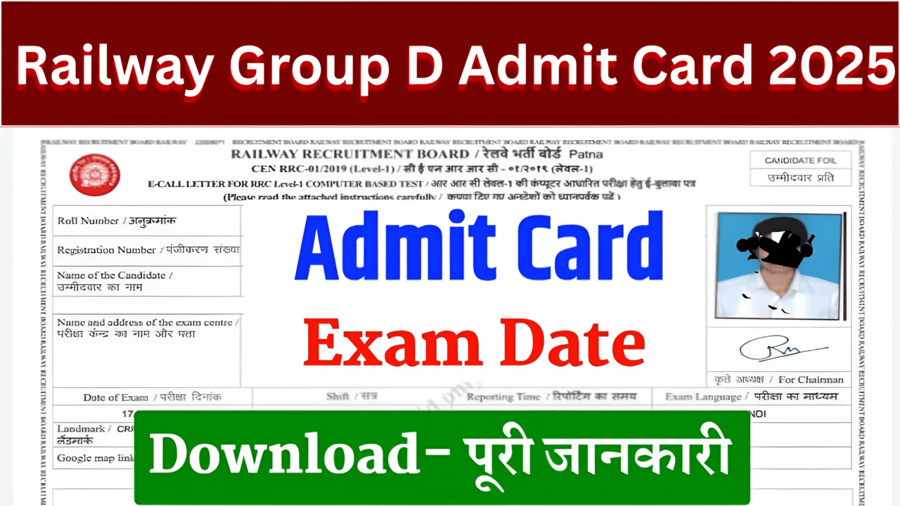 Railway Group D Admit Card 2025
